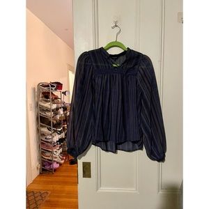 Lucky Brand sheer peasant shirt